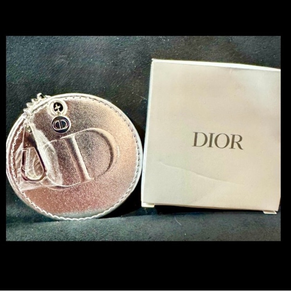 Dior Metallic Silver Keyring/ Bag NWOT
